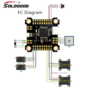 SoloGood F722 60A Stack ICM42688P F722 controllore di volo ESC 3-6S LIPO FPV 7-10 pollici <span class=keywords><strong>RC</strong></span> FPV Freestyle droni