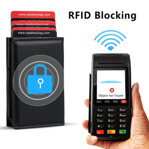 Casekey กระเป๋าสตางค์โลหะ RFID แบบป๊อปอัพ,ความจุขนาดใหญ่ทรงสลิมอเนกประสงค์แบบสั่งทำสำหรับนักธุรกิจ - Product Image 5
