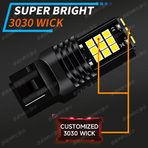 SENROBO L4-3030-21 7440 7443 LED ışık ampuller 6000K beyaz süper parlak 3156 3157 LED ters işık otomatik yedekleme işık araba için - Product Image 3