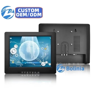 Monitor de pantalla táctil TFT LCD Industrial de 12,1/12 pulgadas con BNC VGA, entrada AV USB para entrada CCTV para coche, microscopio, pantalla de escritorio, PC