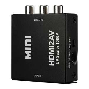 Convertidor de Audio y vídeo HDMI2AV a AV, caja adaptadora R L CVBS, salida de hasta 1080p para portátil, convertidor HDMI a RCA