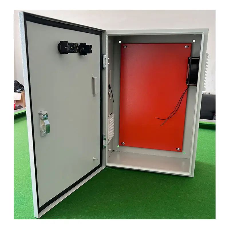 Custom outdoor Waterproof Sheet Stainless Steel Electrical Enclosure panel cabinet electric control box with fan