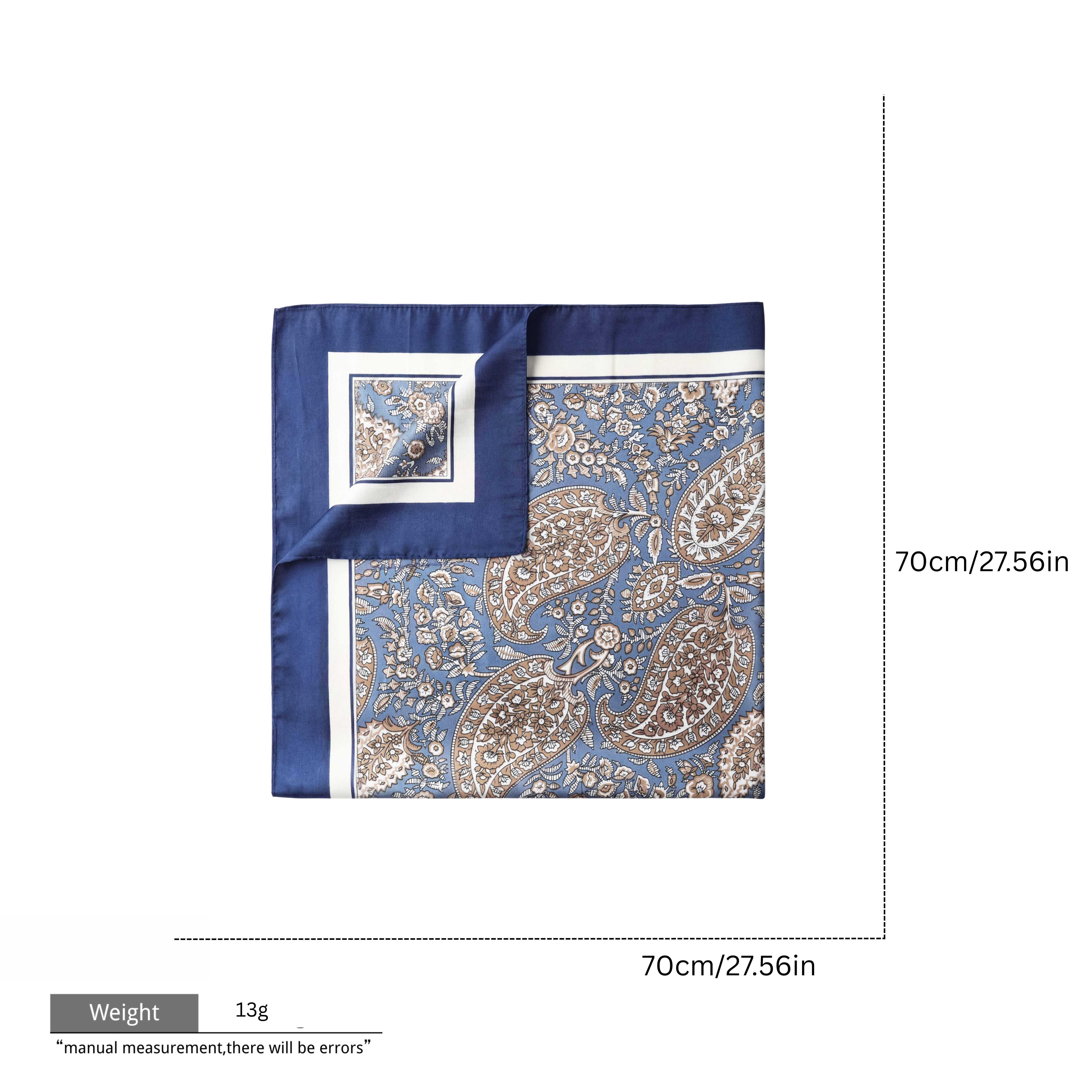 Blue paisley square scarf Bandanas