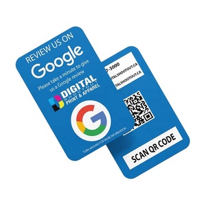 Tarjetas de control de acceso de reseñas de Google programables personalizadas Nfc Ntag213 215 216 Tarjeta DE REVISIÓN DE Google con código Qr - Product Image 1