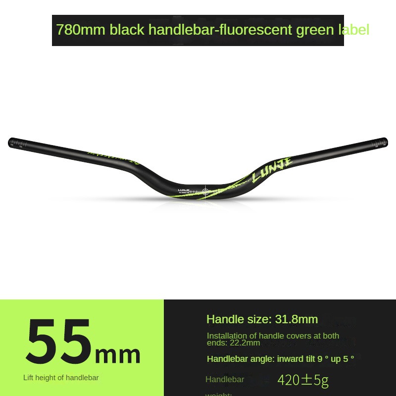 780mm*55mm hauteur Noir - Étiquette verte