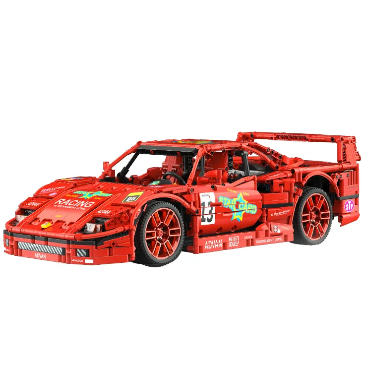 XHT Toys mold King 13095 Ferrali F40 LM Sports Racing Car Building set Toy 2688pcs kit da costruzione per auto da collezione per fan