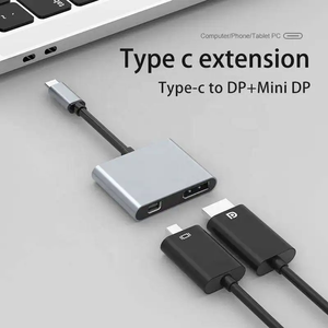 笔记本电脑配件2合1 USB C适配器C型至DP迷你DP扩展坞 - Product Image 6