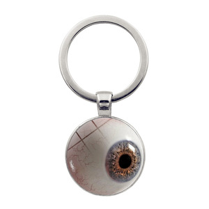 Punk Metal Eyeball Keychain Eye Clear Eye Pattern Time <strong>Jewel</strong> Keychain <strong>Key</strong> Ring Pendant Creative Small Gift for Women - Product Image 1
