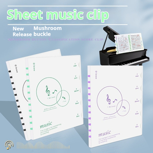 Fermagli musicali multifunzione Design con fibbia a fungo a foglia larga di ricambio per la classificazione dei quaderni di pianoforte - Product Image 2