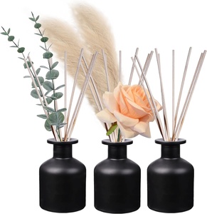 High Quality Diffuser Glass Bottle Black Empty Reed Diffuser Bottle With Stick 150ml <strong>Perfume</strong> Accessories for <strong>DIY</strong> - Product Image 1