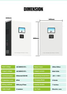 30KW DC-Ladestation für die Wand montage EV-Ladegerät EU-Standard CCS2 CCS1 CHAdeMO WIFI 4G OCPP 1.6J Lades tapel