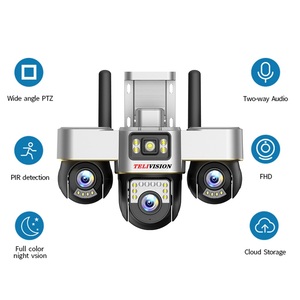 V380 nuevo 3 lentes y 3 pantallas CCTV de seguridad con el que se pueden controlar todas las lentes en la aplicación IP WIFI Network 3 PTZs Cámara de triple lente - Product Image 3