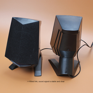 网状电脑扬声器2.0立体声低音炮LED游戏扬声器带LED USB扬声器电脑PC - Product Image 5