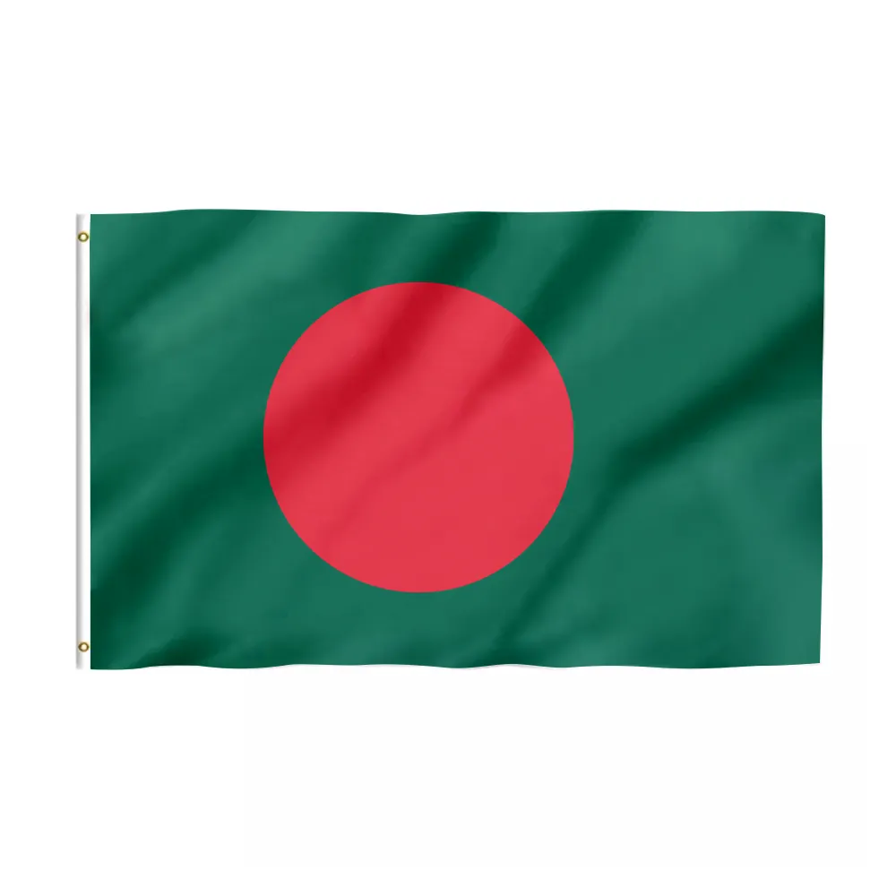 Prodotto promozionale banderas de mexico Logo 3x5 ft 100% poliestere durevole all'aperto personalizzato Bangladesh bandiera nazionale