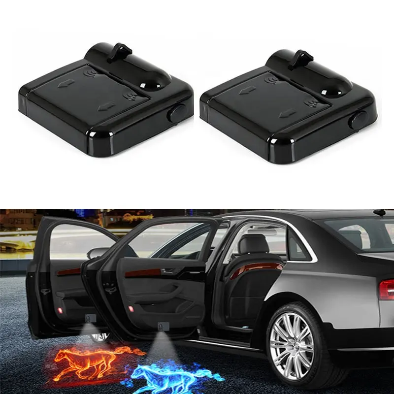 3D المغناطيسي IR LED باب السيارة ترحيب الإضاءة مجاملة أضواء الشعار شعار الإسقاط جهاز عرض (بروجكتور) ليد أخرى سيارة زينة الداخلية