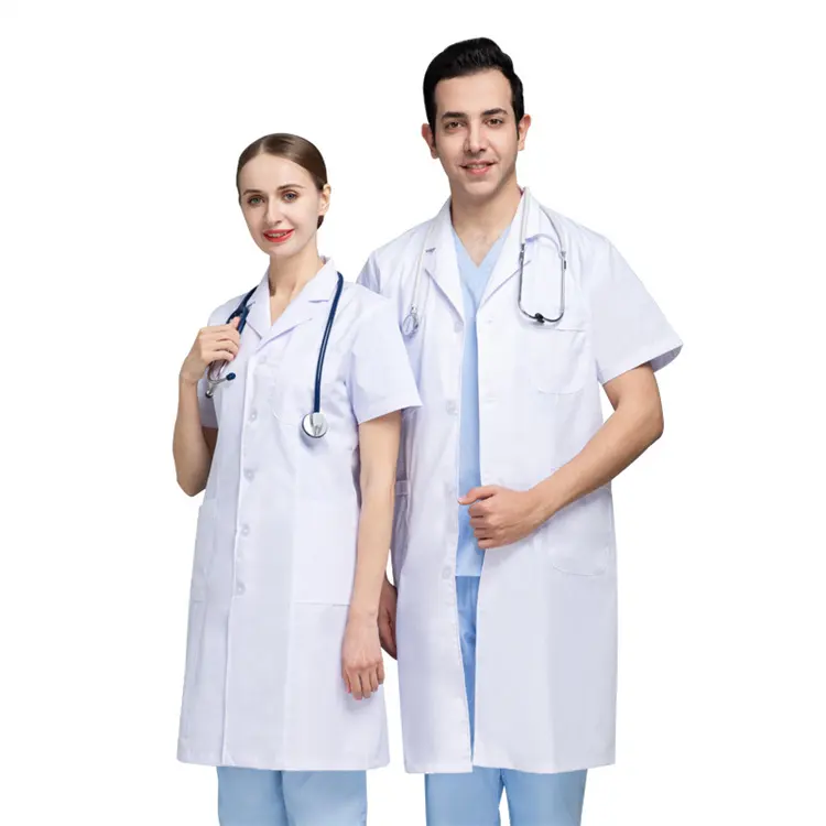 医療服看護師医師作業服女性病院服長袖半袖白白衣