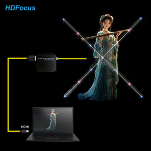 HDMI Input 3D Hologram Projector Fan 65cm <strong>Computer</strong> Interactive LED Holographic Display HDMI Synchronization Hologram Fan 3d - Product Image 1