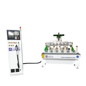 3d cnc路由器木工机床6头4轴气缸木材cnc路由器 - Product Image 1