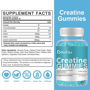 All'ingrosso OEM Private Label HALAL Pre allenamento 3000mg di creatina monoidrato energia Booster integratori gommosi per la crescita muscolare - Product Image 5