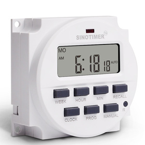 Interruttore Timer programmabile 7 giorni con relè elencato all'interno e tempo di conto alla rovescia TM618N 110V 220V AC interruttore timer su guida din