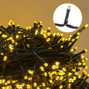 Luci della stringa di natale per esterni funzione del Timer per interni 8 modalità estensibili filo verde luci della stringa di fata impermeabile per albero di Natale - Product Image 2