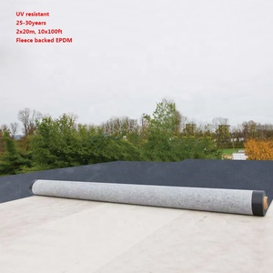 UV Resistant Exposed Roof Waterproof 60mil Fleece <strong>Backed</strong> <strong>EPDM</strong> Membrane With Back <strong>Fabric</strong> for Concrete Wood Terrace Roof