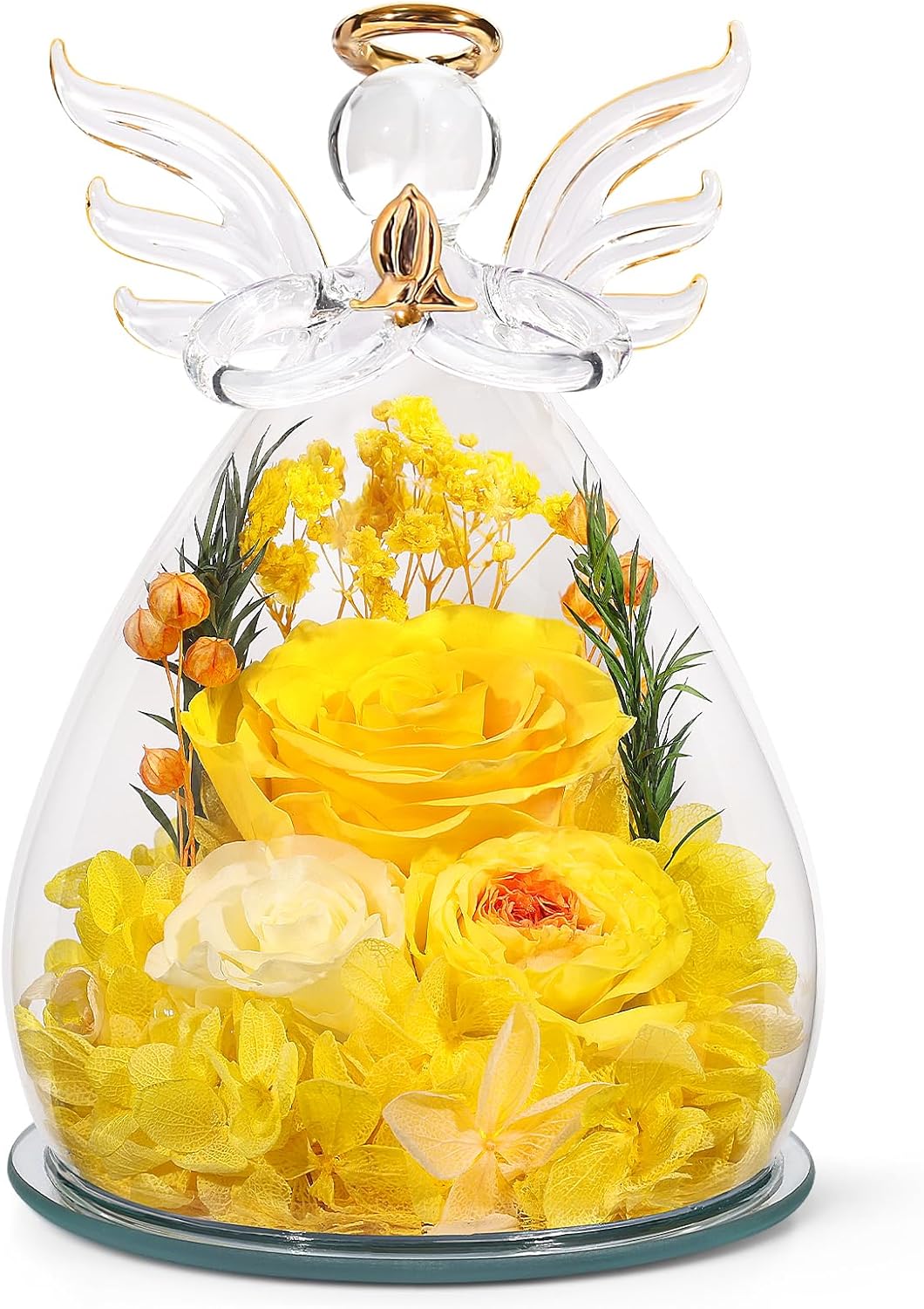Hydrangée à haleine de bébé jaune-rose-austin