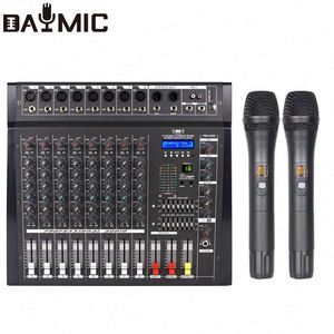 AOSHEN 8 Channel Power Audio Amplifier <strong>Match</strong> for <strong>Sound</strong> Mixer Ith Metal Wireless Microphone With 16 DSP Echo USB BT - Product Image 4