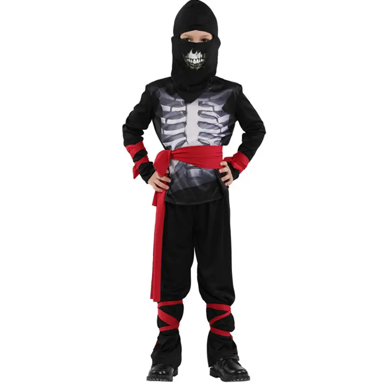 2023 niño Cosplay Halloween carnaval fiesta calavera Ninja disfraz ZBHC-010