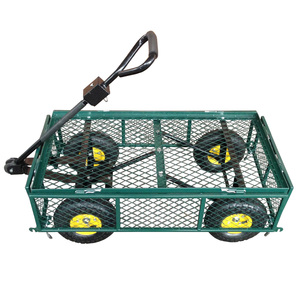 Tc1840a רשת גן טרולי גן עגלת שירות מתקפל עם צדדים נשלפים 10 אינץ '3.50-4 אינץ' גלגל פנאומטי - Product Image 2