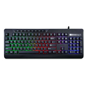 KBL-209 angepasste USB-Gaming-Tastatur Multi color Hintergrund beleuchtung 104/105 Multimedia-Computer tasten unterstützt Englisch C ROHS-zertifiziert - Product Image 1