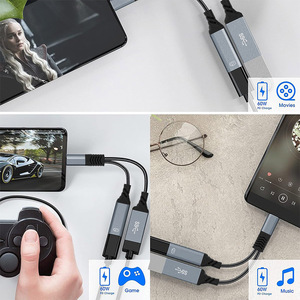 Customized TYPE-C 1/2 Y-Shaped Adapter Cable PVC Stereo for Keyboard <strong>Game</strong> <strong>Controller</strong> <strong>USB</strong> Flash Drive Mobile Phone <strong>Computer</strong> 1080p - Product Image 5