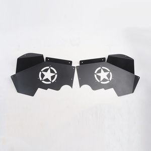 <strong>Customized</strong> logo Package Front Inner Fender Liner 4 Doors Five Star logo Pattern Without Light for <strong>Jeep</strong> Wrangler <strong>JK</strong> 2007-2017 - Product Image 3