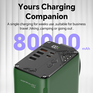 Konfulon Trending New Release 80000mAh Power Bank PD 30W QC3.0 22,5 W Banco de energía de carga súper rápida con pantalla LCD para acampar - Product Image 5