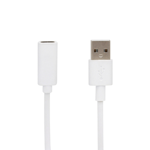Blanco 24AWG USB 2,0 macho a hembra Cable de cobre puro PVC chaqueta trenza blindaje para ordenador AM CF tipo C Cable de carga USB - Product Image 2