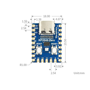 Nuova scheda modulo RP2040-Zero originale con porta di tipo C per microcontrollore Raspberry pi