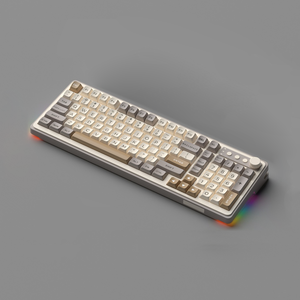 Teclado de escritura fácil profesional personalizado con cable 98 teclas Teclado de computadora con luz de colores - Product Image 1