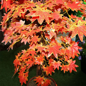 盆栽枫树植物室内家庭小人造日本红叶植物人造枫树盆景树 - Product Image 5