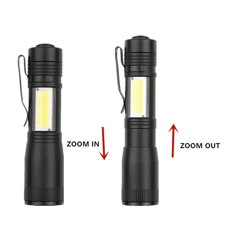 리튬 이온 배터리 XPE led 전구 부품 레이저 라이트 토치 줌 가능 ledlighting 미니 전술 손전등 충전식 손전등