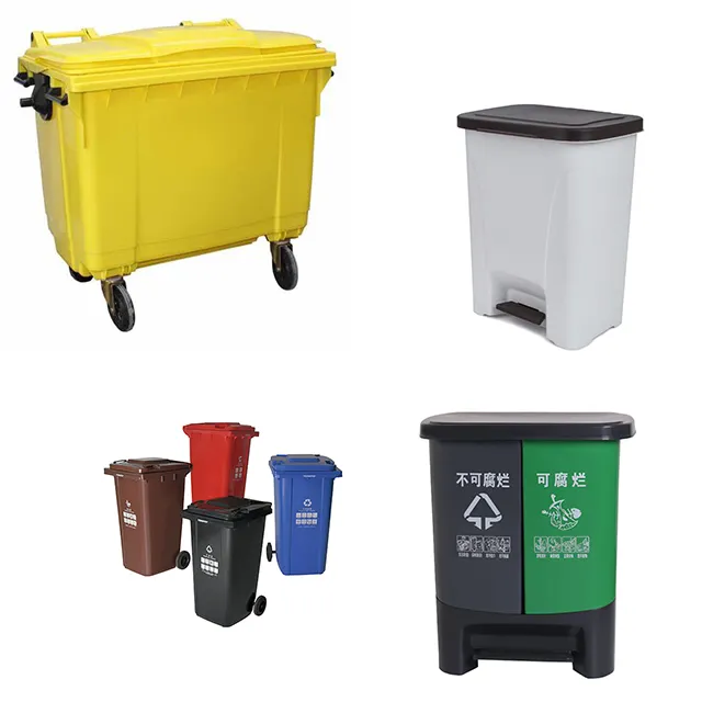 25L/70L/100L/120L/240L/360L/660L/1100L Plastic Voetpedaal Vuilnisbak Trash afvalbak