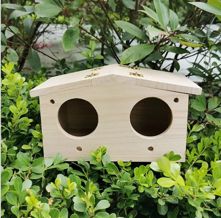 Wholesale top of this parrot nest box wooden bird house pet nest kit breeding box cage type aviary accessories