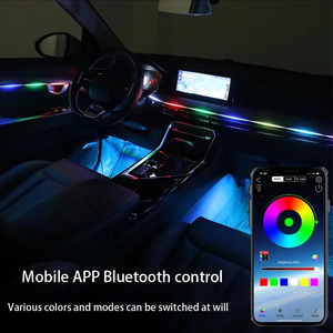 CarLightZ Car Interior Hidden Acrylic Strip Ambient Light Magic Color 64RGB Color Universal <strong>LED</strong> 18in1 Decorative Atmosphere Lamp - Product Image 4
