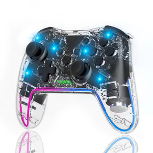 Venta al por mayor transparente RGB luz Turbo inalámbrico BT Gamepad Android Switch Pro Smart Vibration Joystick Controller - Product Image 2