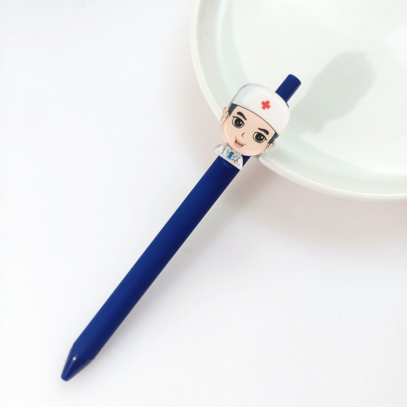 0.5mm black - male doctor royal blue pen