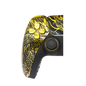 Shinny <span class=keywords><strong>Chrome</strong></span> Hydro Dipped untuk PS5 <span class=keywords><strong>Controller</strong></span> casing cangkang depan pengganti Faceplate Touchpad dengan desain unik - Product Image 5