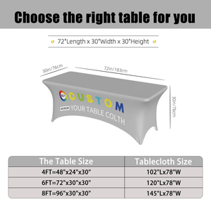 Nhà máy trực tiếp tùy biến Khăn trải bàn đàn hồi bất kỳ kích thước màu sắc bao gồm 4ft 6ft 8ft sử dụng giao hàng trực tiếp cho nhà vô tận - Product Image 5