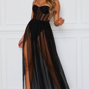 Luxo <span class=keywords><strong>Lingerie</strong></span> Robe Nightdress Lace Top <span class=keywords><strong>Lingerie</strong></span> Sexy para Mulheres Casual Mulheres Desgaste Pornstar Roupas Dobby Fino Preto e Branco