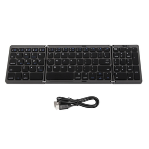 Triple pliegue para teclado Bluetooth mecánicamente para múltiples dispositivos-Conexión inalámbrica para computadora portátil Tablet Teléfono Uso de escritorio - Product Image 1