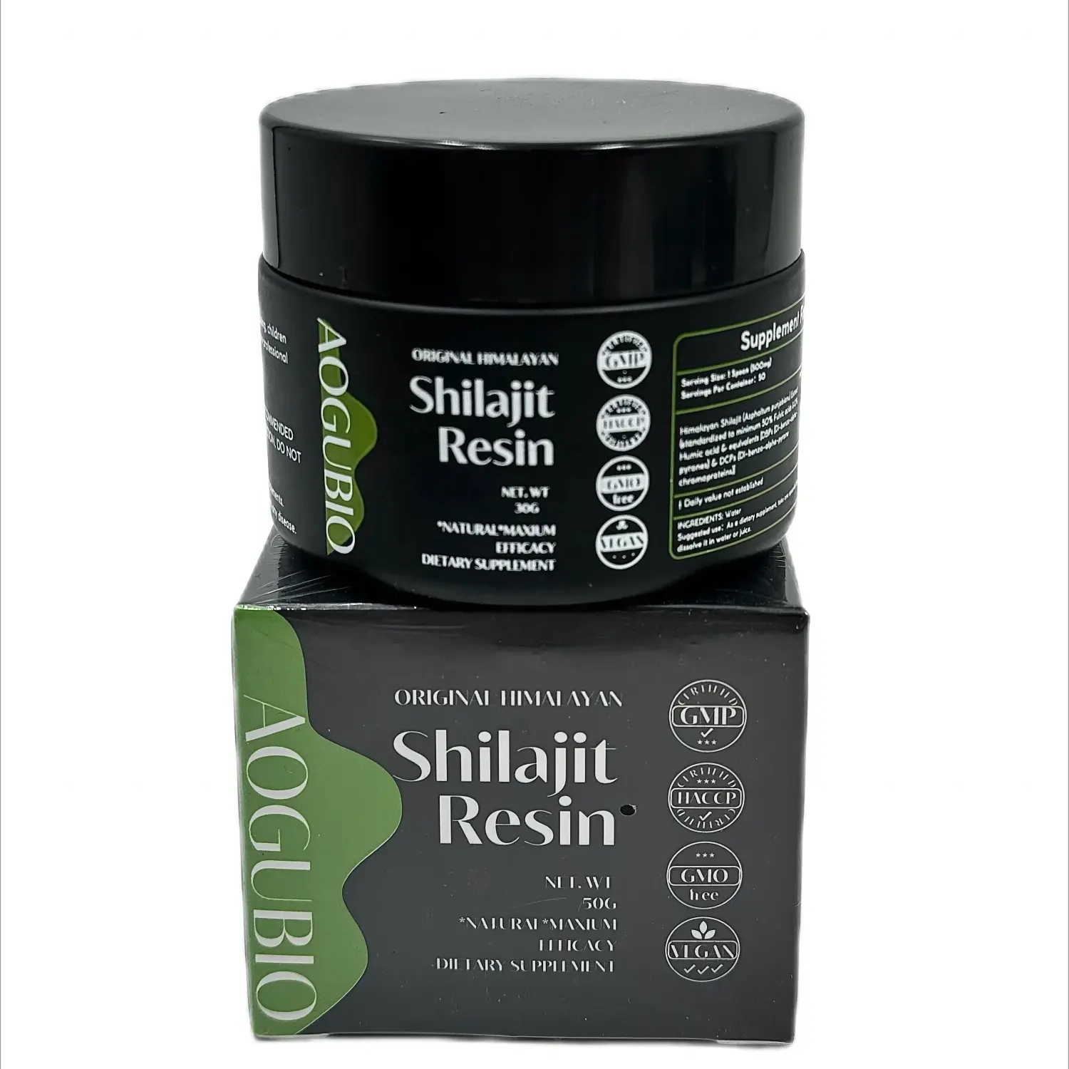 Label pribadi dan kemasan Shilajit Resin asam Fulvic/hijab Resin murni