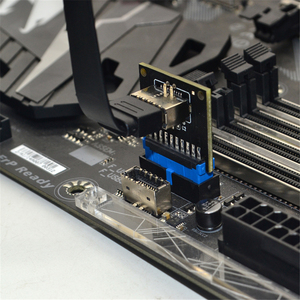 ชนิด C USB3.1แผงด้านหน้าซ็อกเก็ต USB 3.0 19 PIN TO TYPE-E อะแดปเตอร์ขยายส่วนหัวของ20Pin สำหรับเมนบอร์ดพีซี - Product Image 4